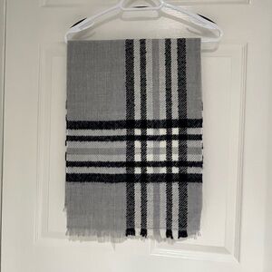 Buy 1 get 1 free Plaid Gray and Black scarf. Very soft and warm. NWT  14”x 78